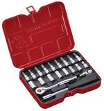 1/4" Dr. 21 PC Socket & Socket Bit Set, Inch