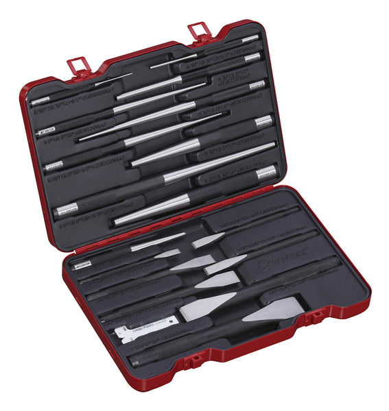 Cold Chisels, Pin and Tapered Punch Set, 18-Piece – Bovidix