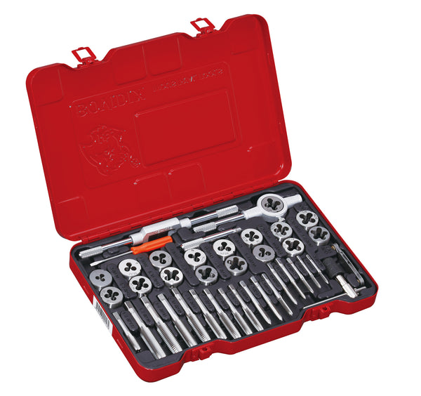 Tap and Die Set, Inch Thread Cutting Set 39 Piece Bovidix