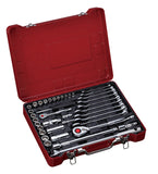 1/4", 1/2" Dr. 39 PC Socket & Wrench Set, Metric