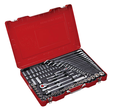 1/4", 1/2" Dr. 81 PC Socket & Wrench Set, Metric