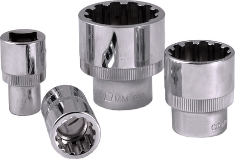 1/2" Dr Spherical Socket, Metric