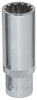 1/2" Dr. Spherical Deep Socket, Metric