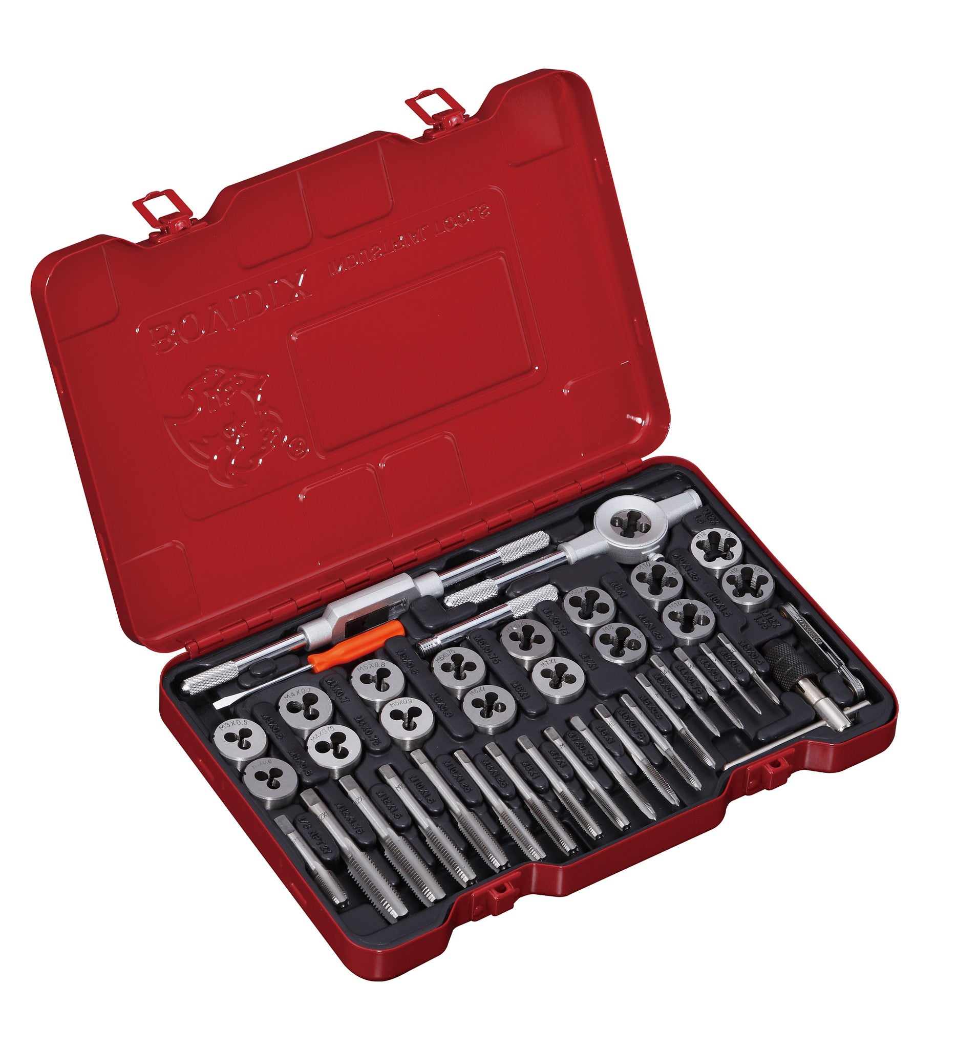 CALHAWK 8-Piece Metric Thread Die Set With Tap Wrench Handle – CTD8M Cutting Tool Kit
